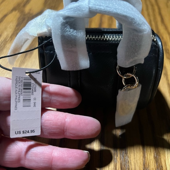 Victoria's Secret Black Mini Keychain Bag with Gold Details - Picture 2 of 2